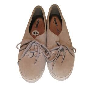 Collection by Clarks, Azella Jazlynn espadrille lace up sneaker taupe suede 9.5m